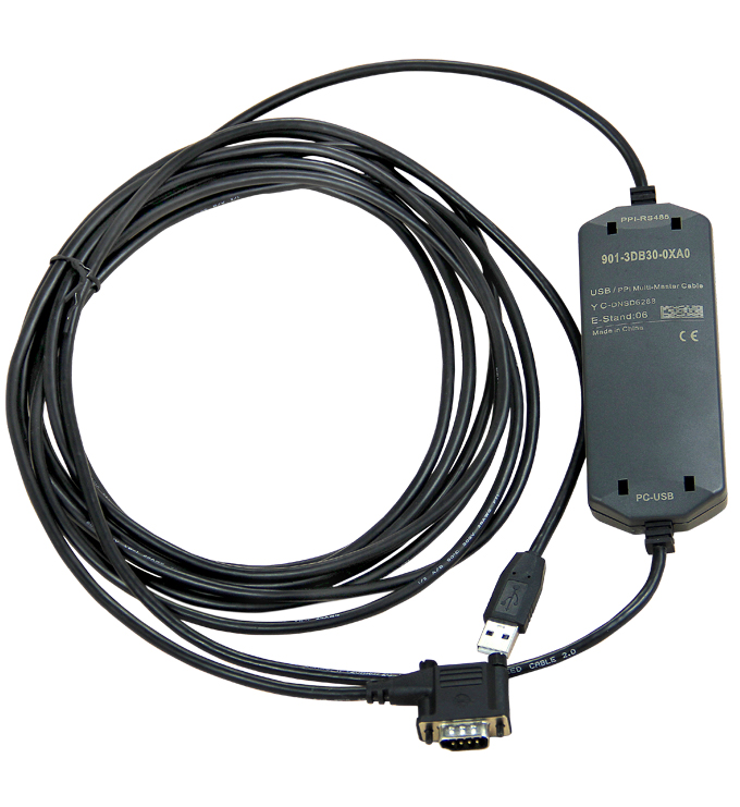 國產(chǎn)兼容西門子S7-200/300系列PLC，西門子PLC編程電纜型號為：6ES7 901-3DB30-0XA0